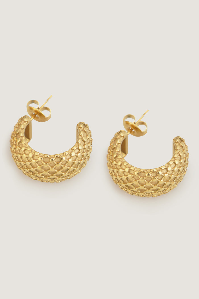 Grace Karin Simple Style C-shaped Mesh Earrings