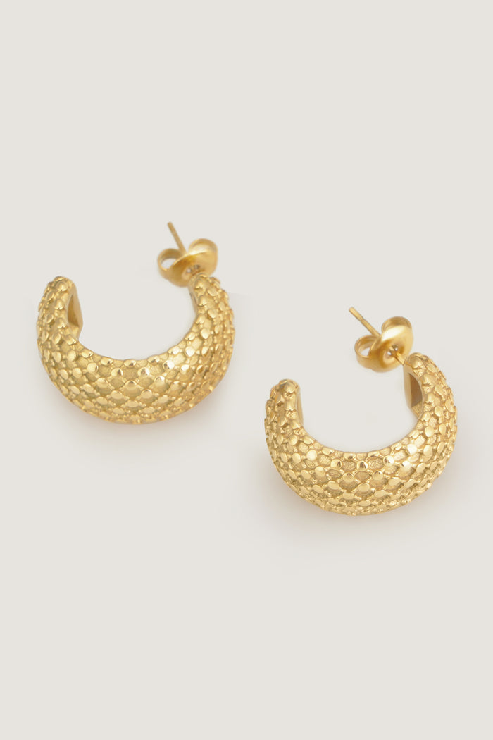 grace karin Simple Style C-shaped Mesh Earrings