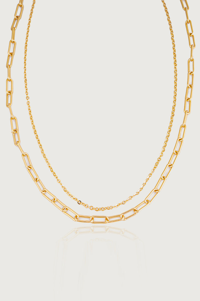 Grace Karin Stackable Style Double Chain Necklace