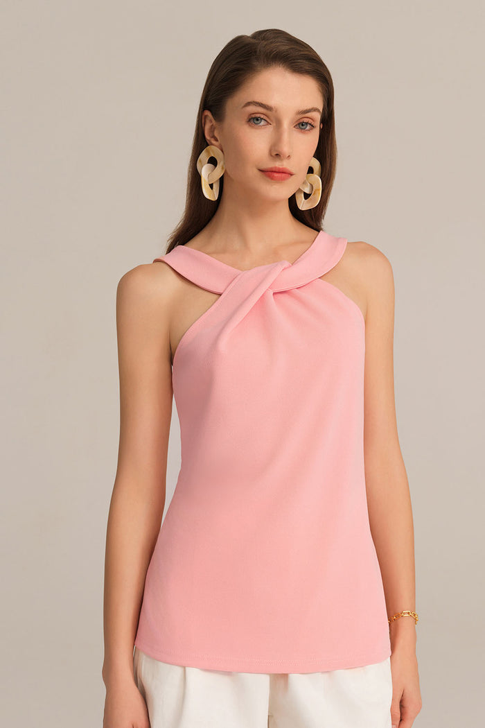 Grace Karin Halterneck Slim Fit Square Back Stretchy Party Tops