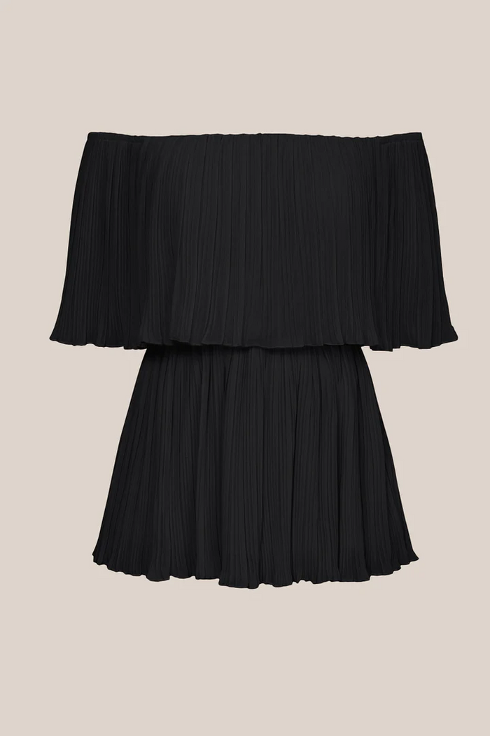 Grace Karin Off Shoulder Elastic Waist Pullover Tops - Black