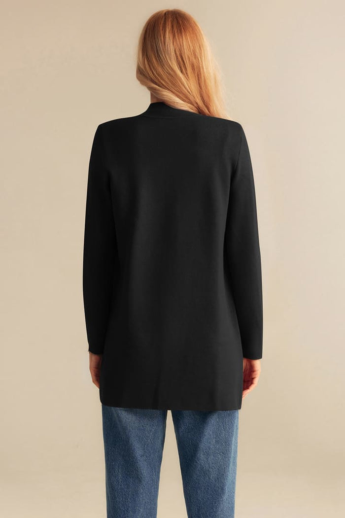 Grace Karin Open Front Notch Collar Long Sleeve Knit Cardigan Coat