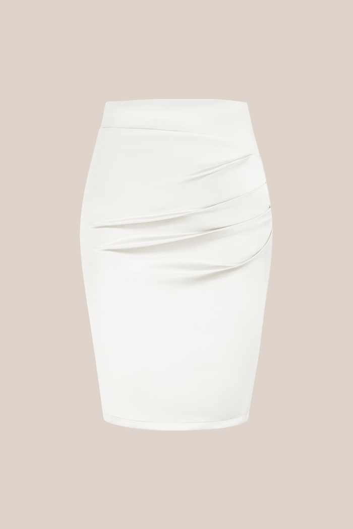 Grace Karin Ruched High Waist Above Knee Hips-Wrapped Party Skirt