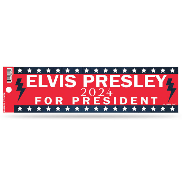 graceland 2024 Elvis For President Logo Bumper Sticker