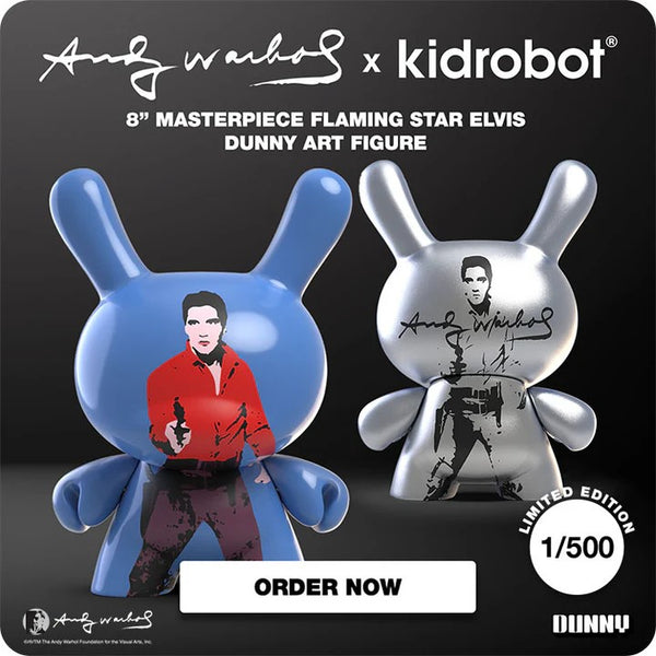 graceland Andy Warhol Flaming Star Elvis Dunny Art Figure