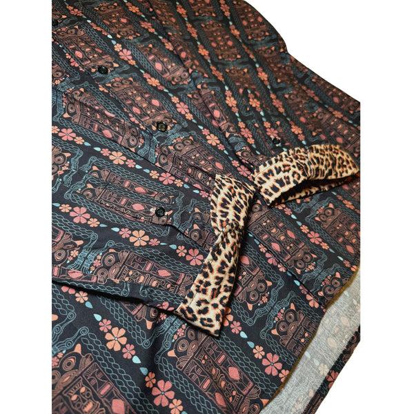 Graceland Authentic Elvis Jungle Room Long Sleeve Woven Shirt