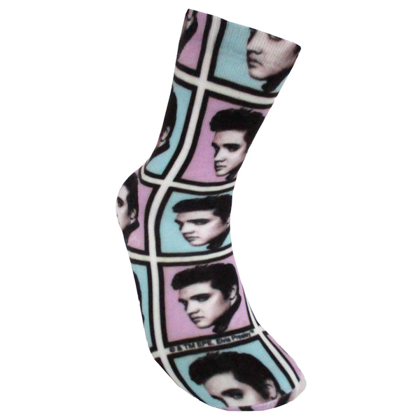 graceland Elvis 50's Portrait Repeat Sublimated Socks