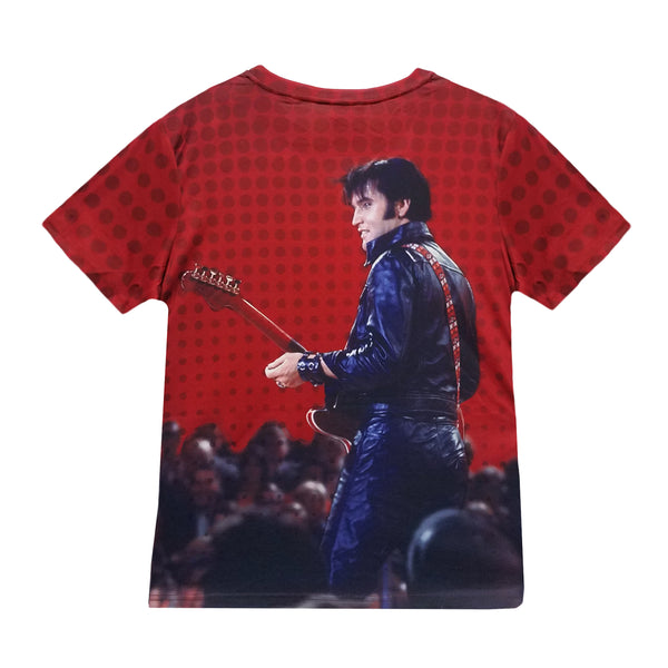 Graceland Elvis 68 Special Black Leather Women's Sublimated T-Shirt