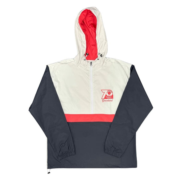 Graceland Elvis 70 Years Of Rock N Roll Pullover Windbreaker