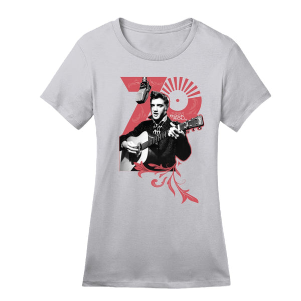 graceland Elvis 70 Years of Rock N Roll Women's T-Shirt