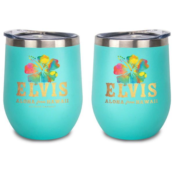Graceland Elvis Aloha From Hawaii Stainless Wine Tumbler