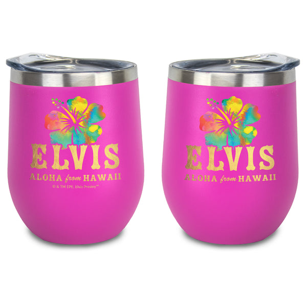 Graceland Elvis Aloha From Hawaii Stainless Wine Tumbler