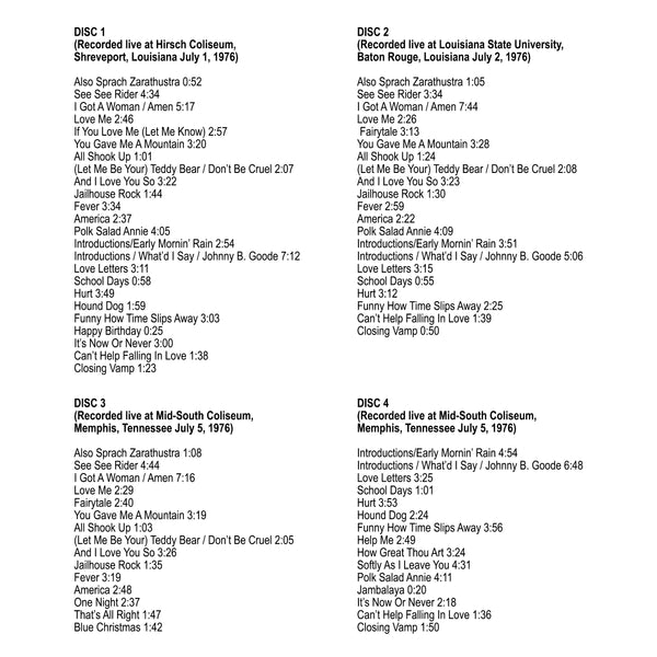 Graceland Elvis: From Louisiana And Memphis 4 CD FTD Set