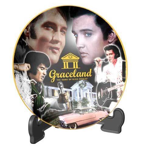 graceland Elvis/Graceland Collage Collectible Plate