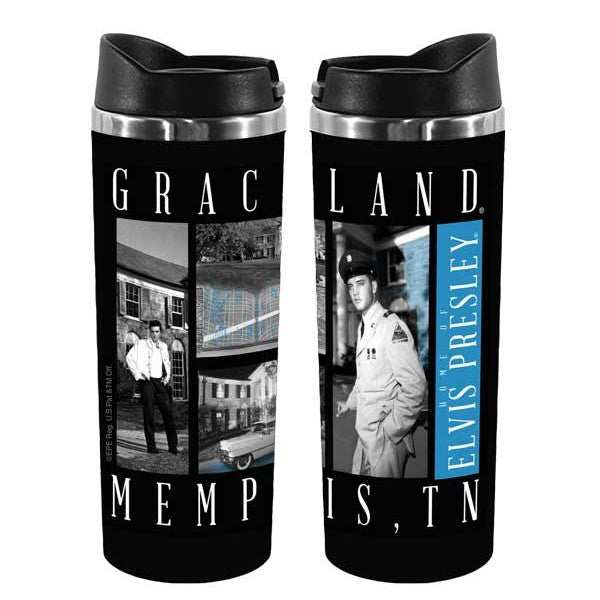 graceland Elvis Graceland Collage Photo Travel Tumbler