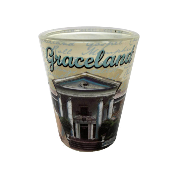 graceland Elvis Graceland Guitar Watercolor Shot Glass