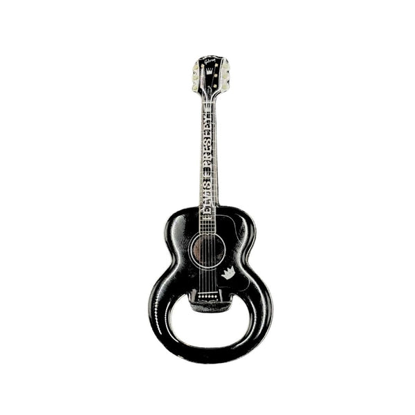 graceland Elvis Presley Black Guitar Bottle Opener Magnet