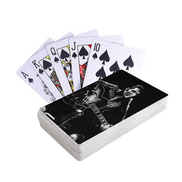 graceland Elvis Presley Black Leather Playing Cards