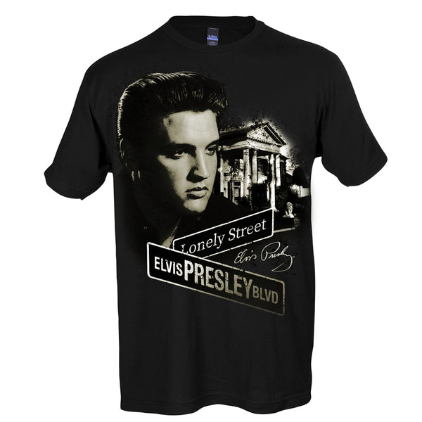graceland Elvis Presley Boulevard Lonely Street T-Shirt