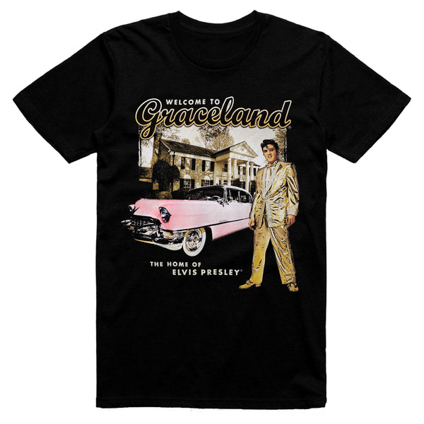 graceland Elvis Presley Gold Lame Graceland T-Shirt