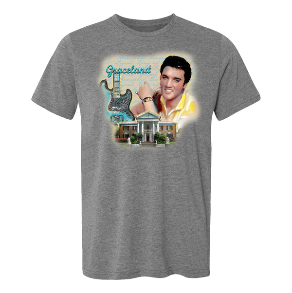 graceland Elvis Presley Graceland Guitar Watercolor T-Shirt