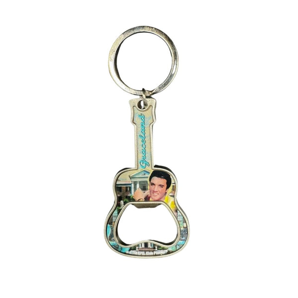 graceland Elvis Presley Graceland Watercolor Guitar Keyring