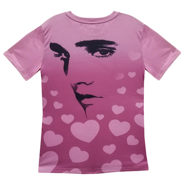 Graceland Elvis Presley Hearts Profile Women's Sublimated T-Shirt