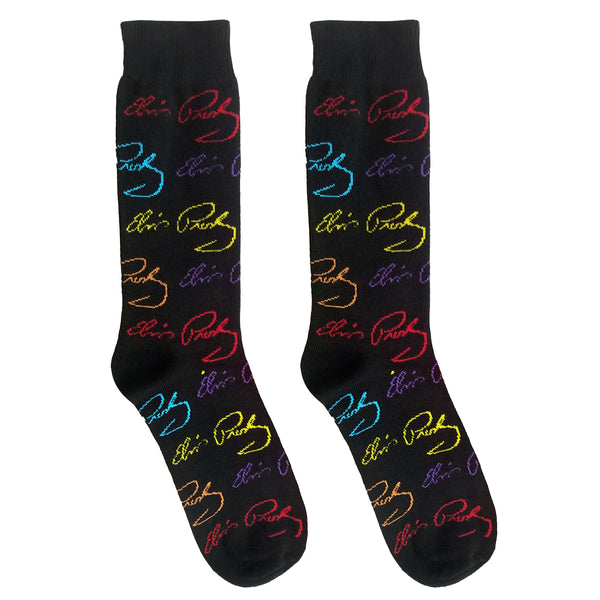 graceland Elvis Presley Repeat Pop Color Signature Socks