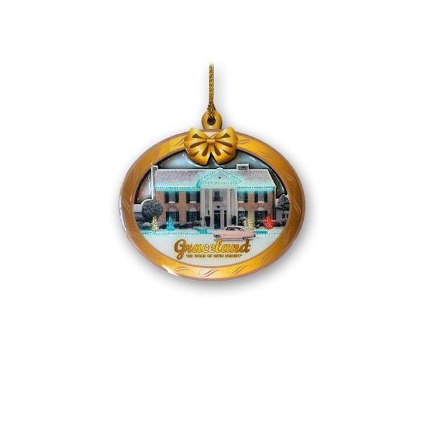 graceland Elvis Presley's Graceland 2D Oval Ornament