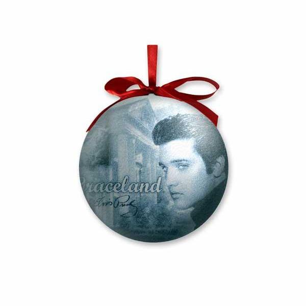 graceland Elvis Presley's Graceland Blue Sepia Beaded Ornament
