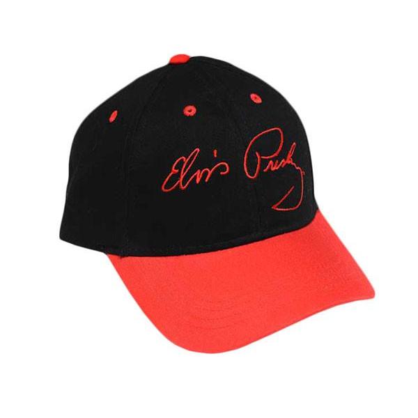 graceland Elvis Presley Signature Black Cap with Red Bill