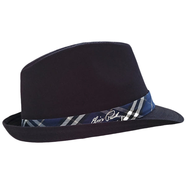 Graceland Elvis Presley Signature Blue Plaid Fedora