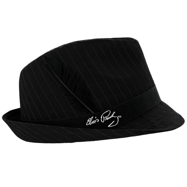graceland Elvis Presley Signature Feather Pinstripe Fedora