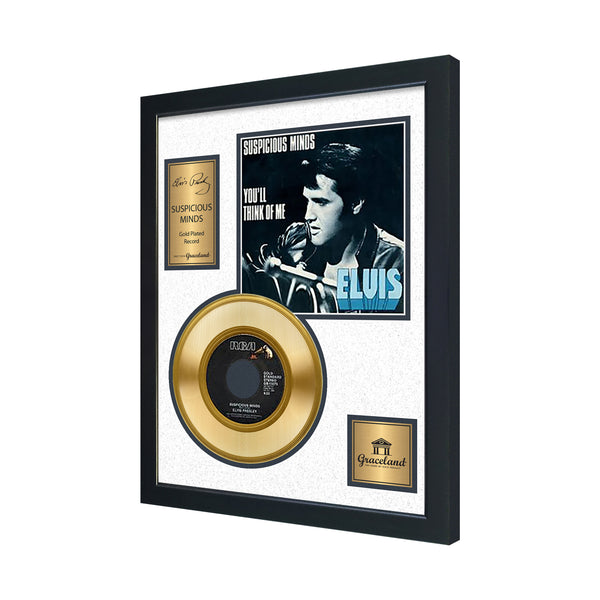 Graceland Elvis Presley Suspicious Minds You'll Think Of Me Gold Record