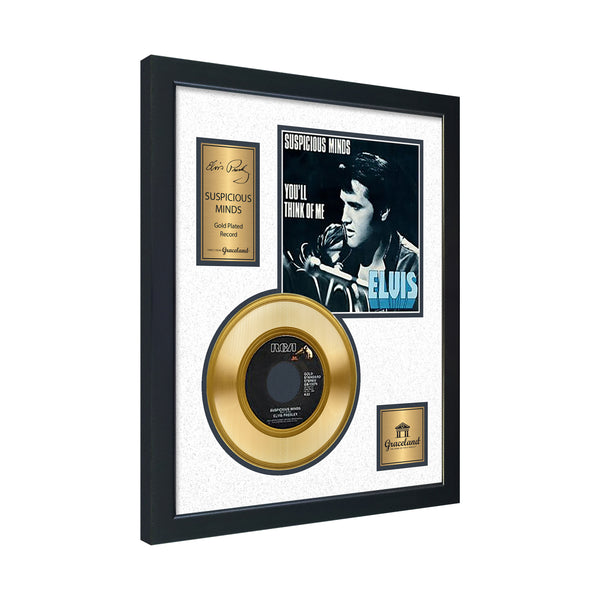 Graceland Elvis Presley Suspicious Minds You'll Think Of Me Gold Record