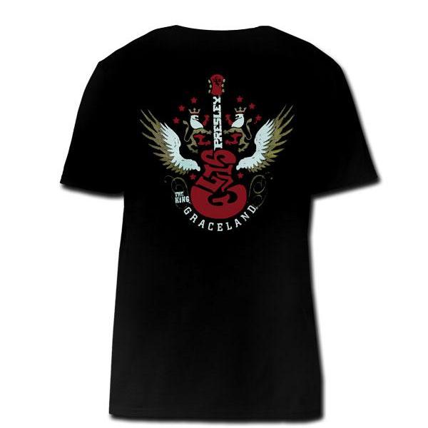Graceland Elvis Presley The King Guitar Wings T-Shirt