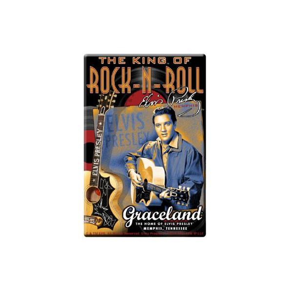 graceland Elvis Presley The King of Rock N Roll Guitar Record Magnet