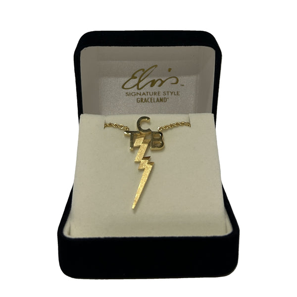 graceland Elvis Signature Style: 14K Gold TCB Necklace