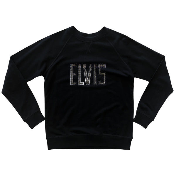 Graceland Elvis Signature Style: ELVIS Block Letters Women's Long Sleeve Raglan