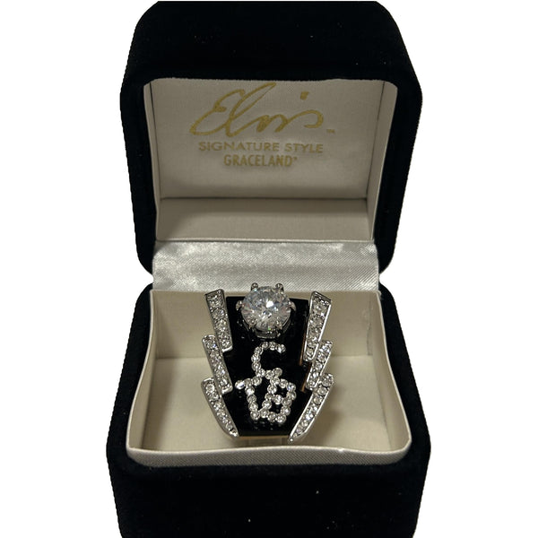 graceland Elvis Signature Style: Gold Plated TCB Ring