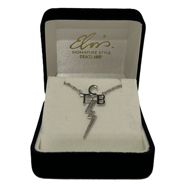 graceland Elvis Signature Style: Sterling Silver TCB Necklace