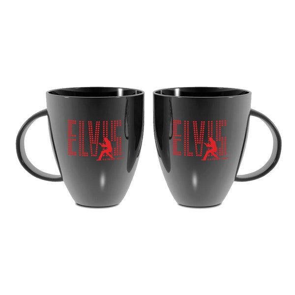 graceland ELVIS Silhouette Lustre Bistro Coffee Mug