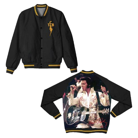 graceland Elvis TCB Aloha From Hawaii Bomber Jacket