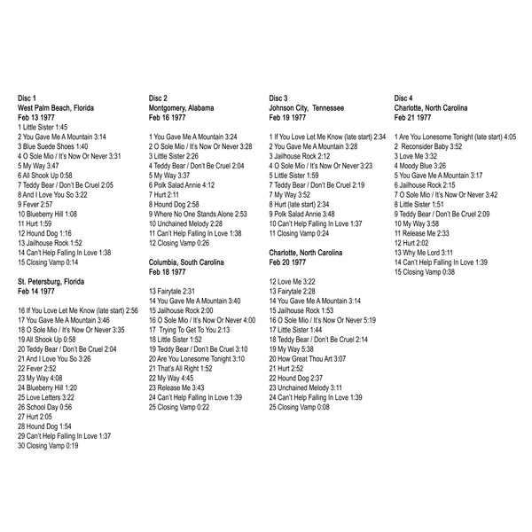 Graceland Elvis: The Last Tours Volume 1 FTD 4 CD Set