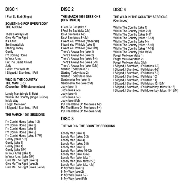 Graceland Elvis: The Something For Everybody Sessions FTD 4 CD Set