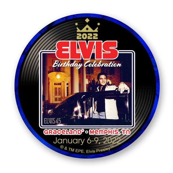 graceland 2022 Elvis 45 Birthday Button