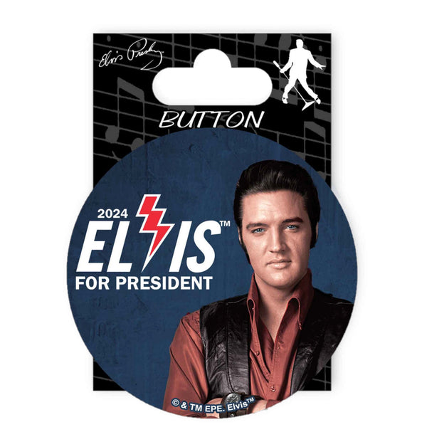 graceland 2024 Elvis For President Photo Button
