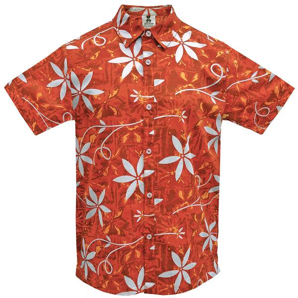 graceland Authentic Elvis Red Hawaiian Woven Shirt
