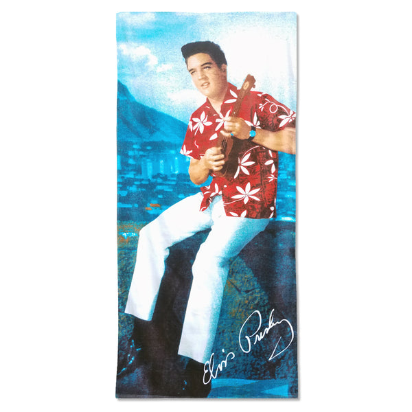 graceland Blue Hawaii Beach Towel