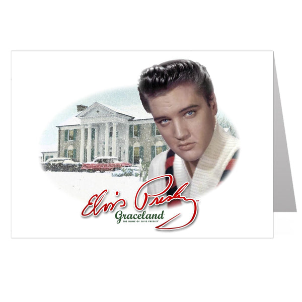 graceland Christmas With Elvis Greeting Card